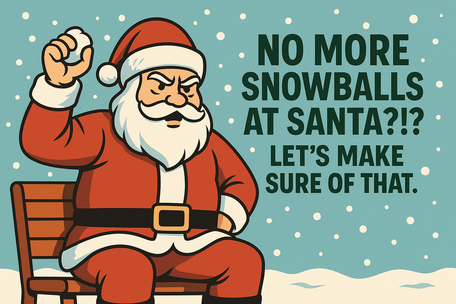 No More Snowballs at Santa?!? Let’s Make Sure of That.